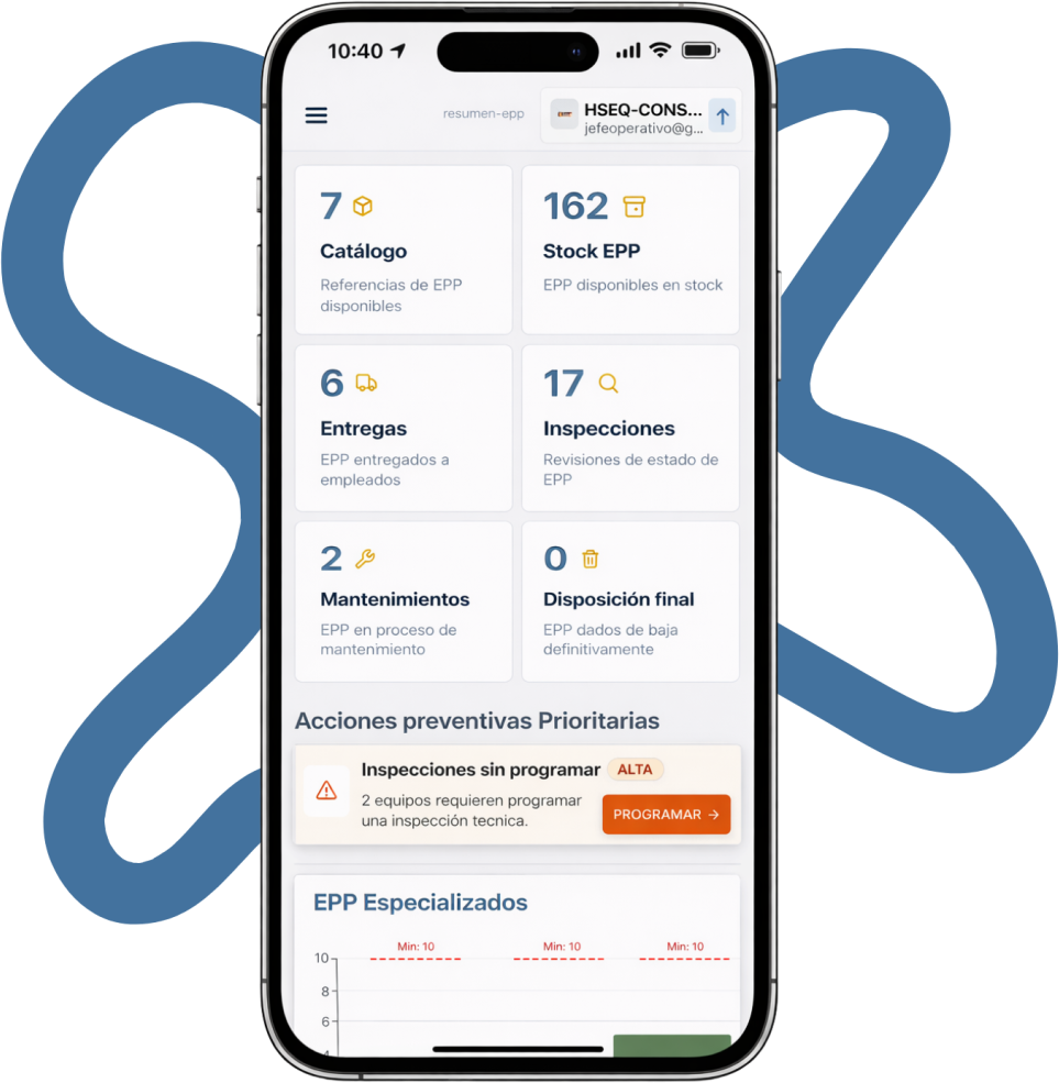 HSEQCloud app en smartphone